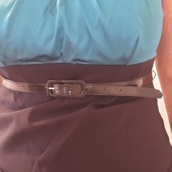 Teal and Black Classy Dress - Picture 6 of 11